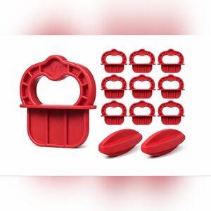 Deck Board Jig 12 Pcs Deck Spacer 1/4" Red Deck Jig Spacer Rings